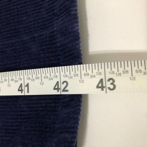 Sears Vintage Womens Size 12 Navy Blue Corduroy Pants 26" Waist Bootcut Boho - Picture 5 of 11